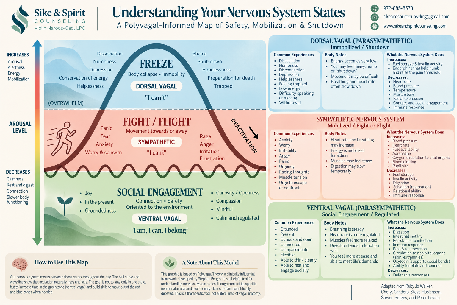 Polyvagal Nervous System Map worksheet preview