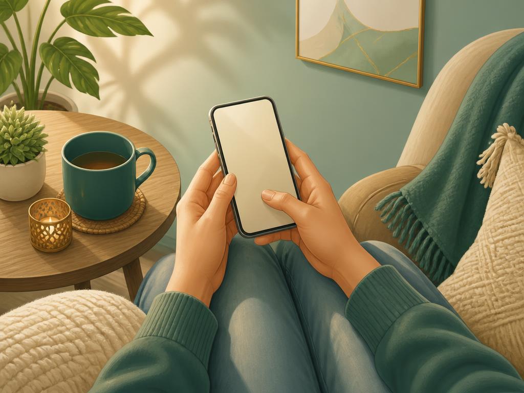 Hands holding a phone to send a message